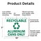 Signmission Recyclable Aluminum Cans Only with Graphic, 10 in W x Rectangle, Plastic OS-2PACK-MISC-P-710-L-19507 - alternate 7